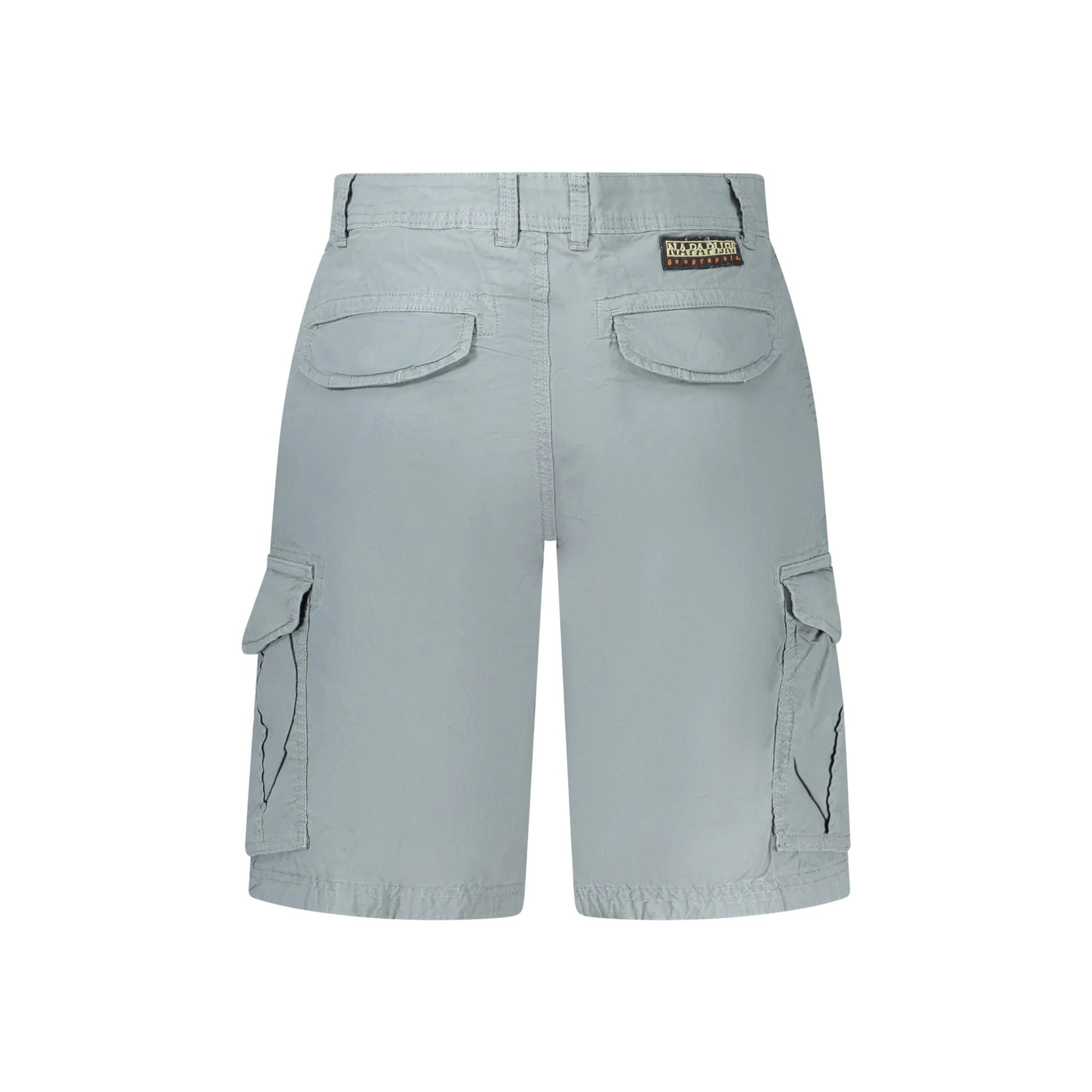 Napapijri Short Pantaloni Bermuda Uomo Grigio Ricamo - vista 2