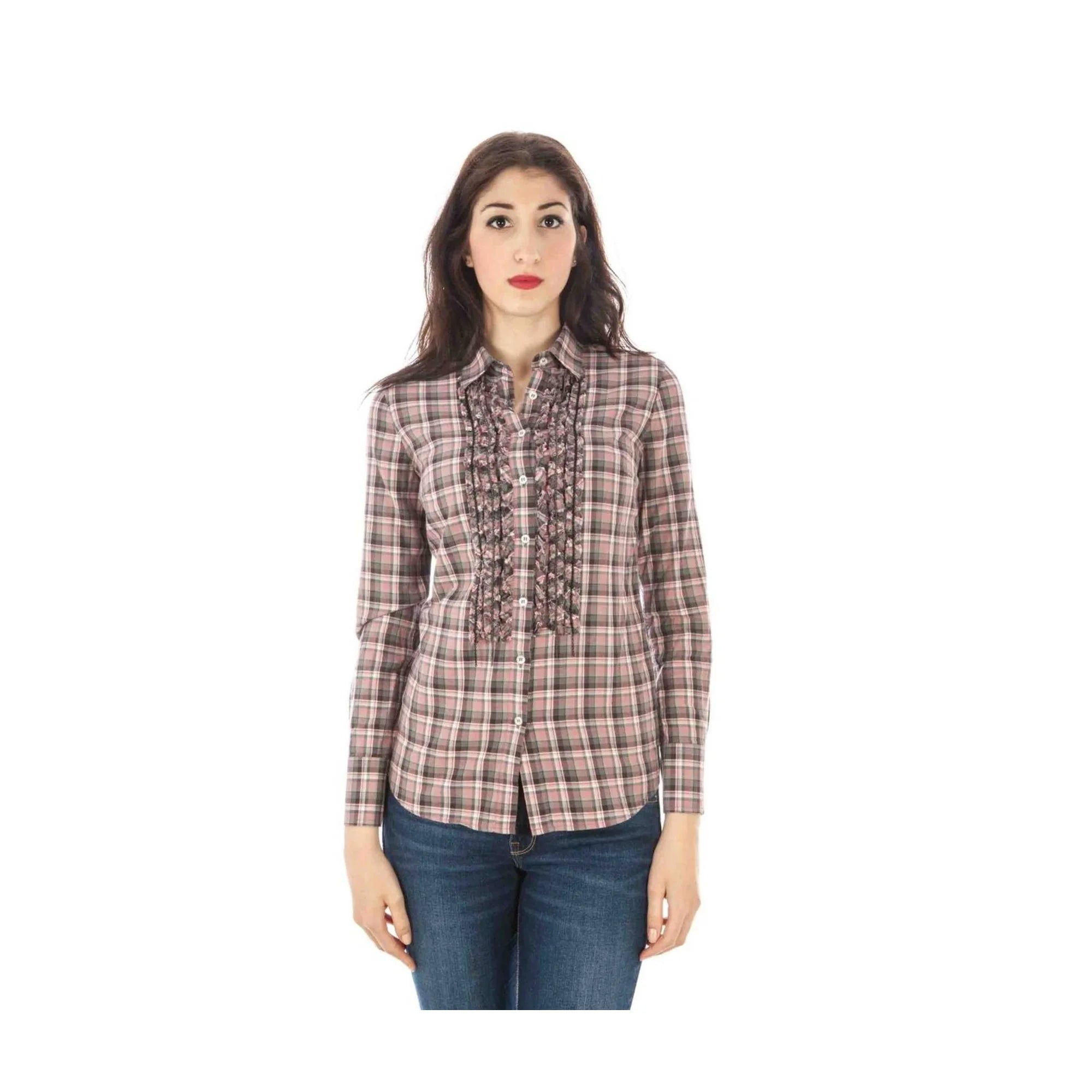 FRED PERRY CAMICIA MANICHE LUNGHE DONNA ROSA
