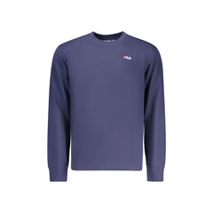 Fila Sweat Homme Bleu Col Rond Doublé Broderie Logo