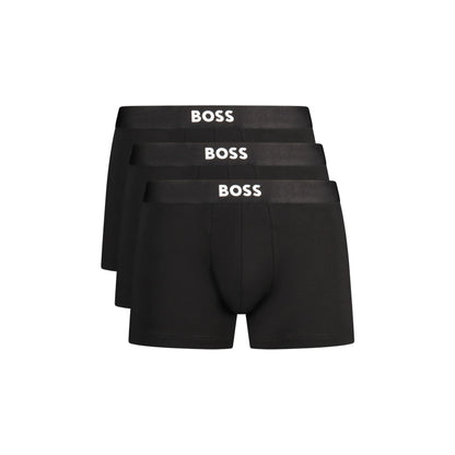 Boss Boxer Uomo Nero Stampa Logo Intimo - foto prodotto