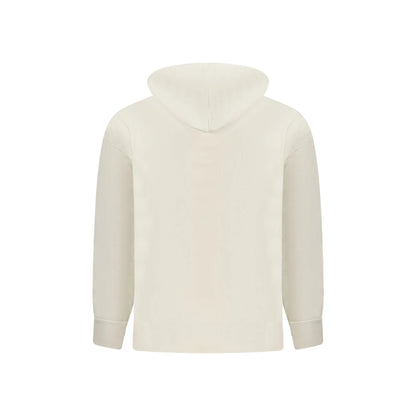 Calvin Klein Felpa Uomo Beige Cappuccio Garzata Tascone Ricamo Felpe - vista 2