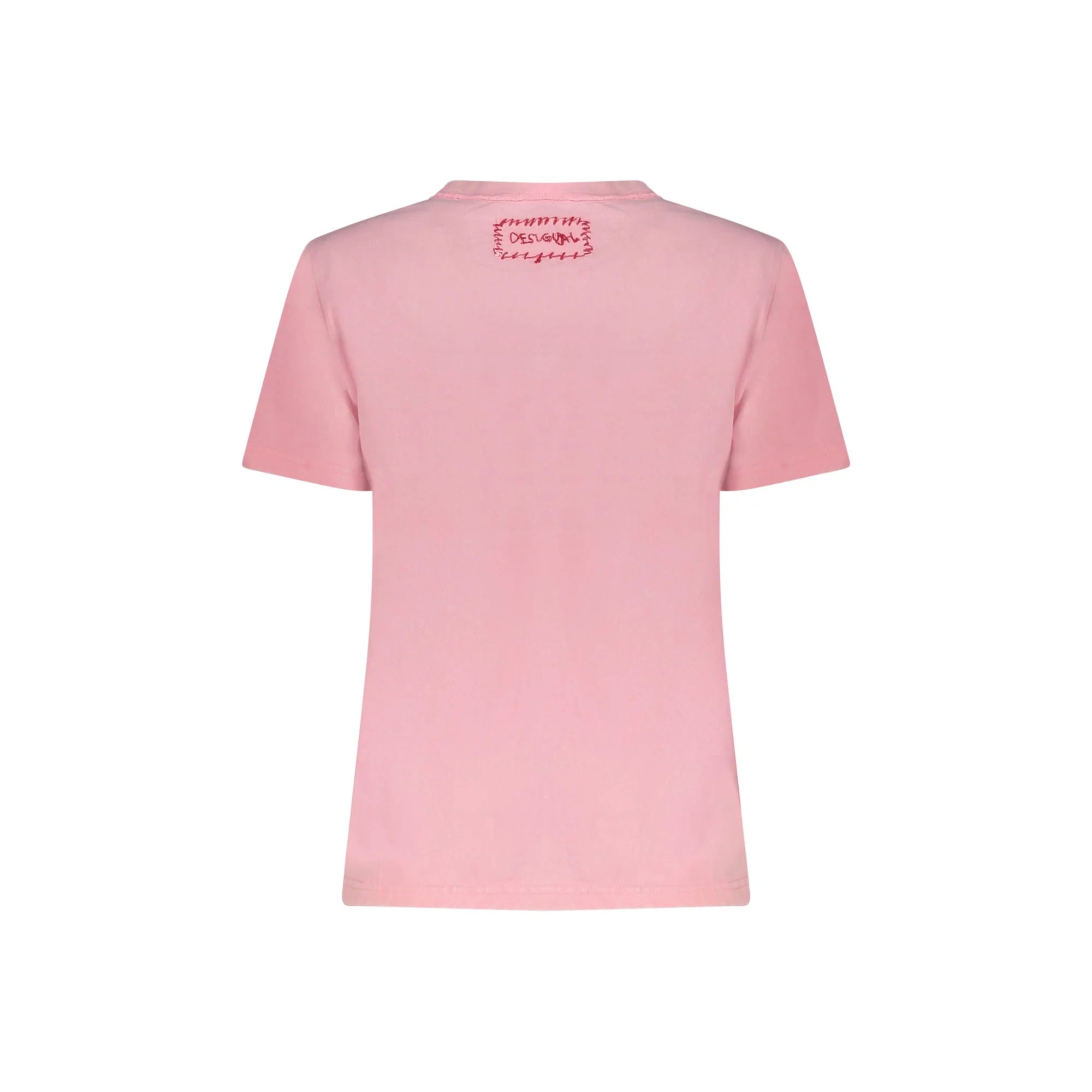 DESIGUAL T-SHIRT MANICHE CORTE DONNA ROSA