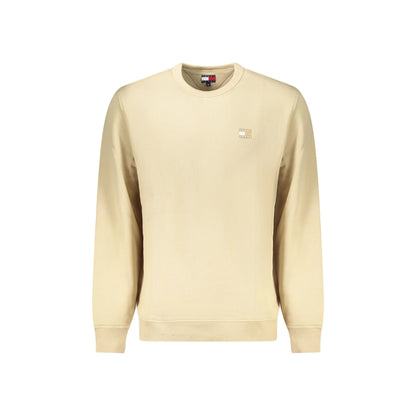 Tommy Hilfiger Felpa Uomo Beige Girocollo Garzata Logo Felpe - foto prodotto