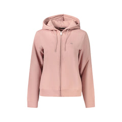 Napapijri Felpa Maniche Lunghe Donna Rosa Zip Ricamo Logo
