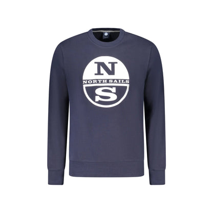North Sails Felpa Uomo Blu Girocollo con Logo Felpe - foto prodotto