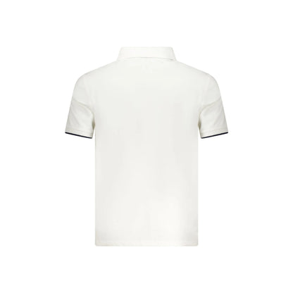 North Sails Polo Uomo Bianca Maniche Corte Contrasto Stampa Logo bianco - vista 2