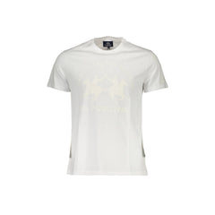 La Martina T-Shirt Maniche Corte Uomo Bianca Stampa Logo