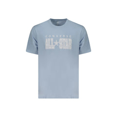 Converse T-Shirt Maniche Corte Uomo Azzurra Stampa Logo