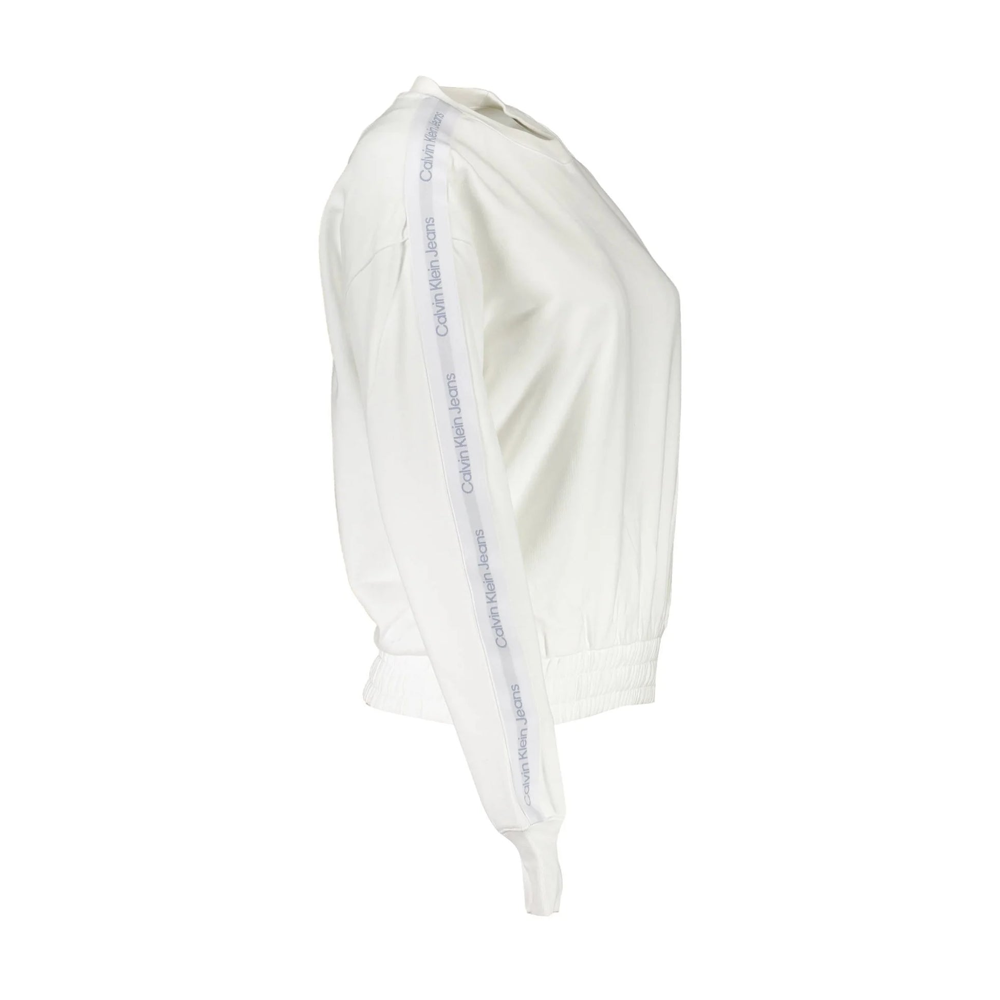Calvin Klein Felpa Maniche Lunghe Donna Bianca Ricamo Felpe bianco - vista 3