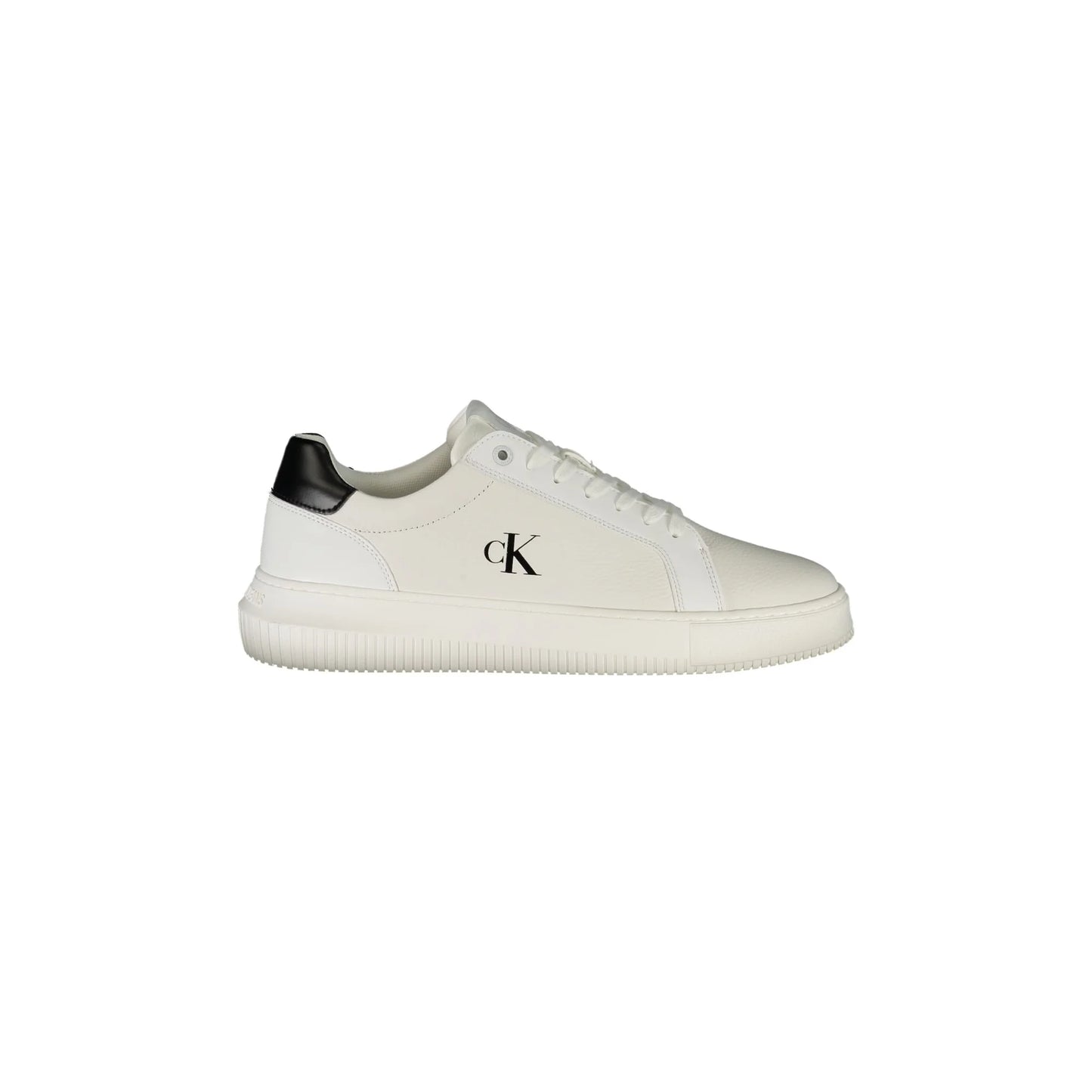 CALVIN KLEIN Scarpe Sneakers Uomo Bianche con Dettagli Neri e Plantare Removibile Bianco - foto prodotto
