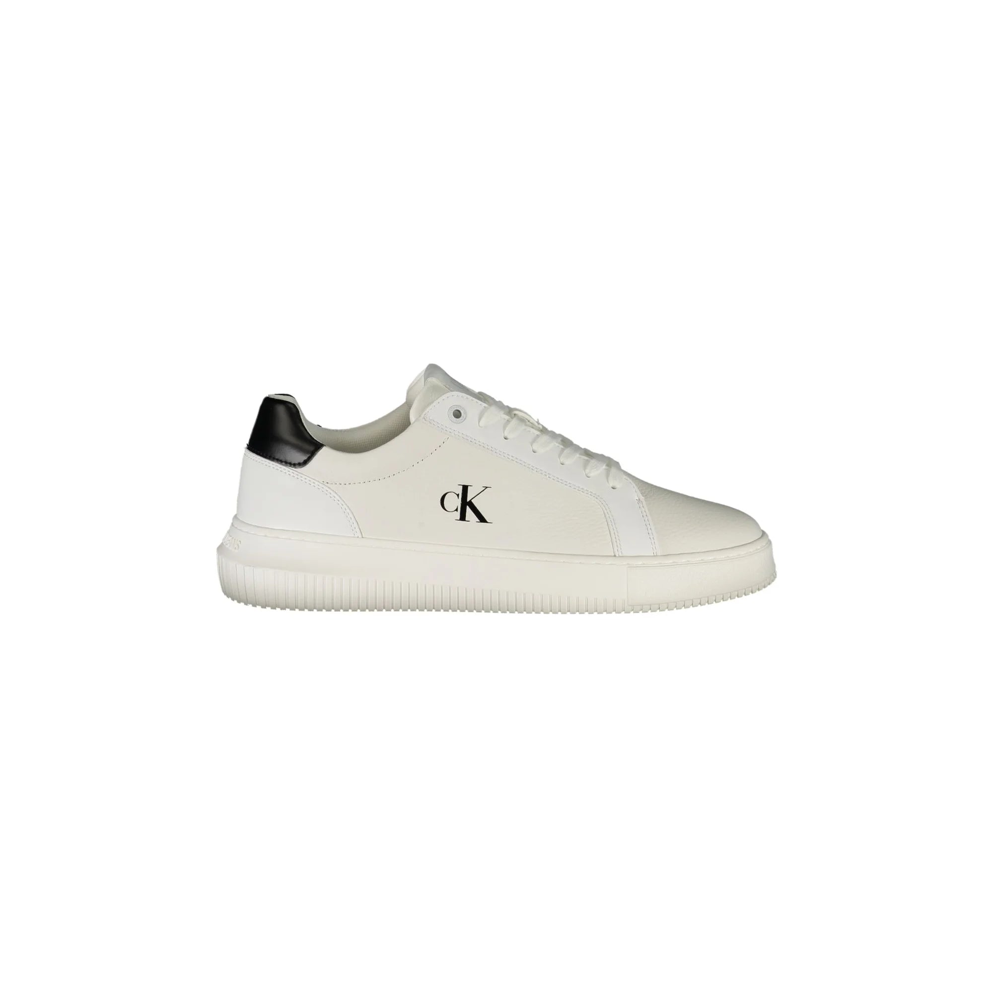 CALVIN KLEIN Scarpe Sneakers Uomo Bianche con Dettagli Neri e Plantare Removibile Bianco - foto prodotto