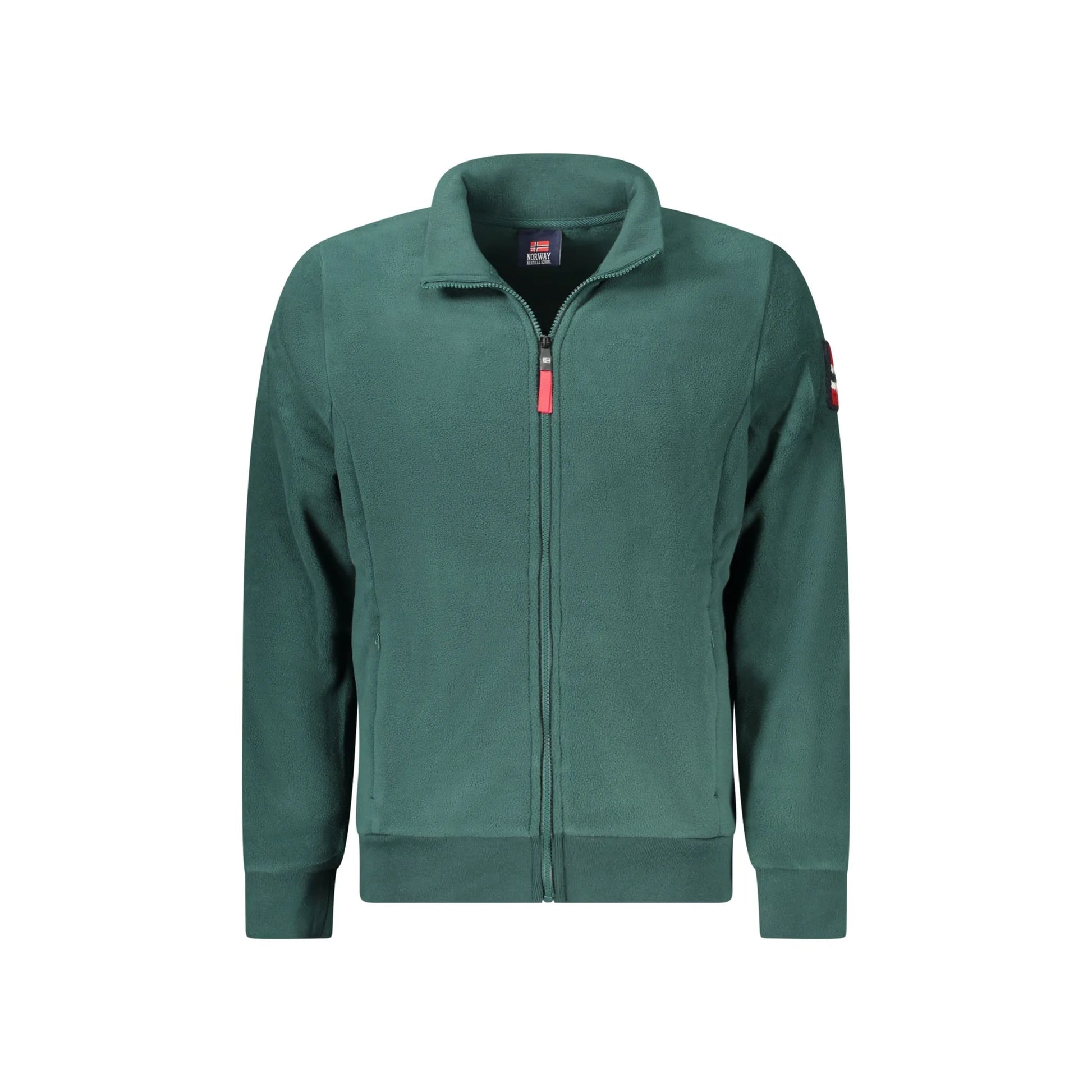 Norway 1963 Felpa Uomo Verde Zip Pile Tasche Ricamo Logo Felpe - foto prodotto