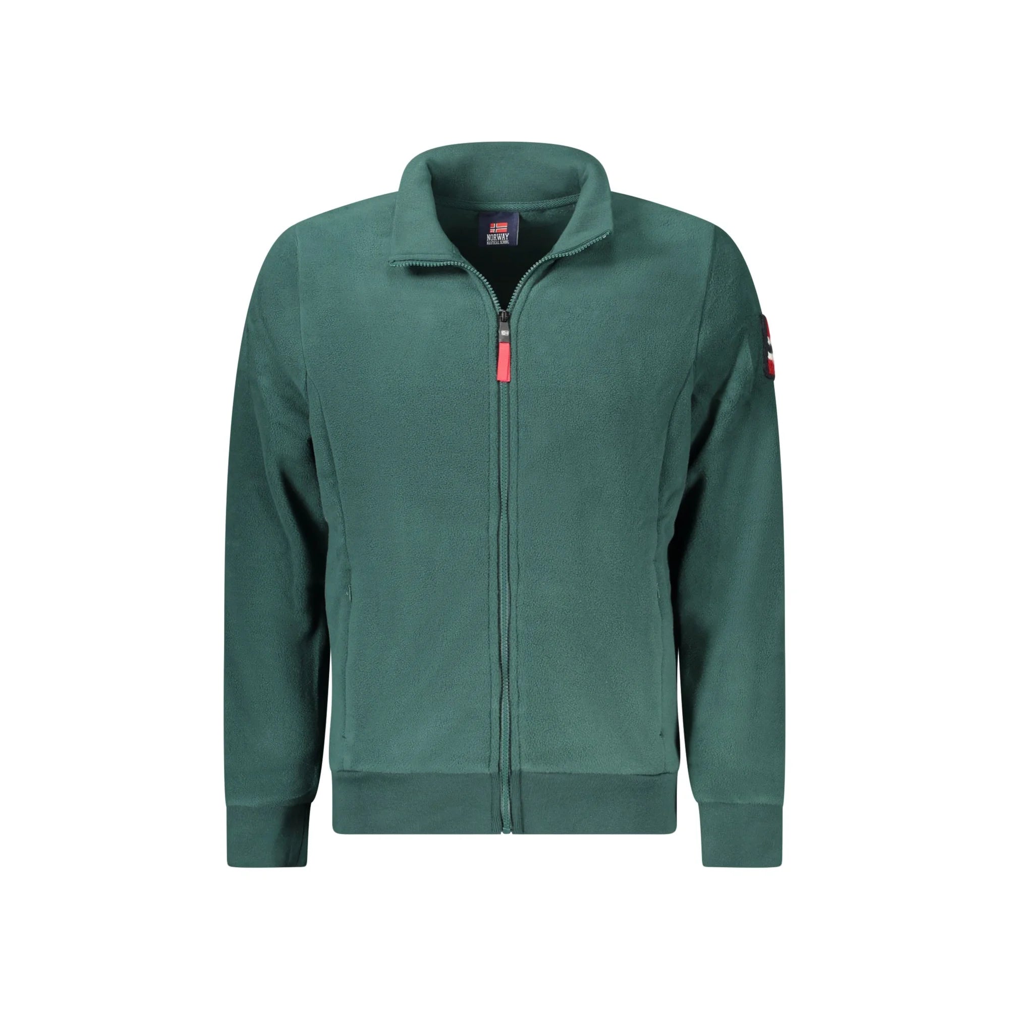 Norway 1963 Felpa Uomo Verde Zip Pile Tasche Ricamo Logo Felpe - foto prodotto