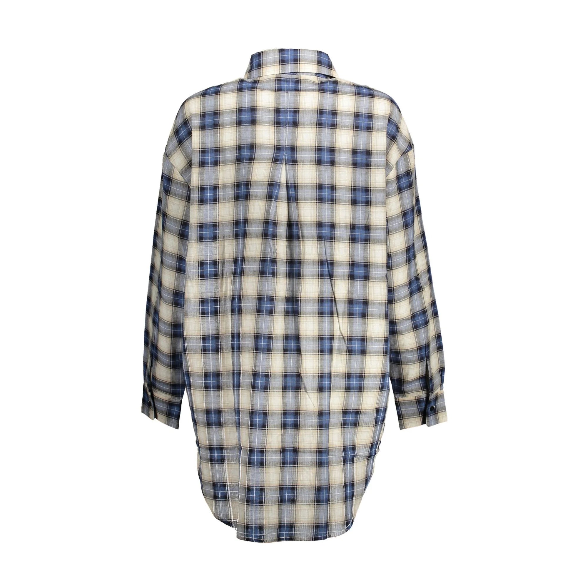 DESIGUAL CAMICIA MANICHE LUNGHE DONNA BLU