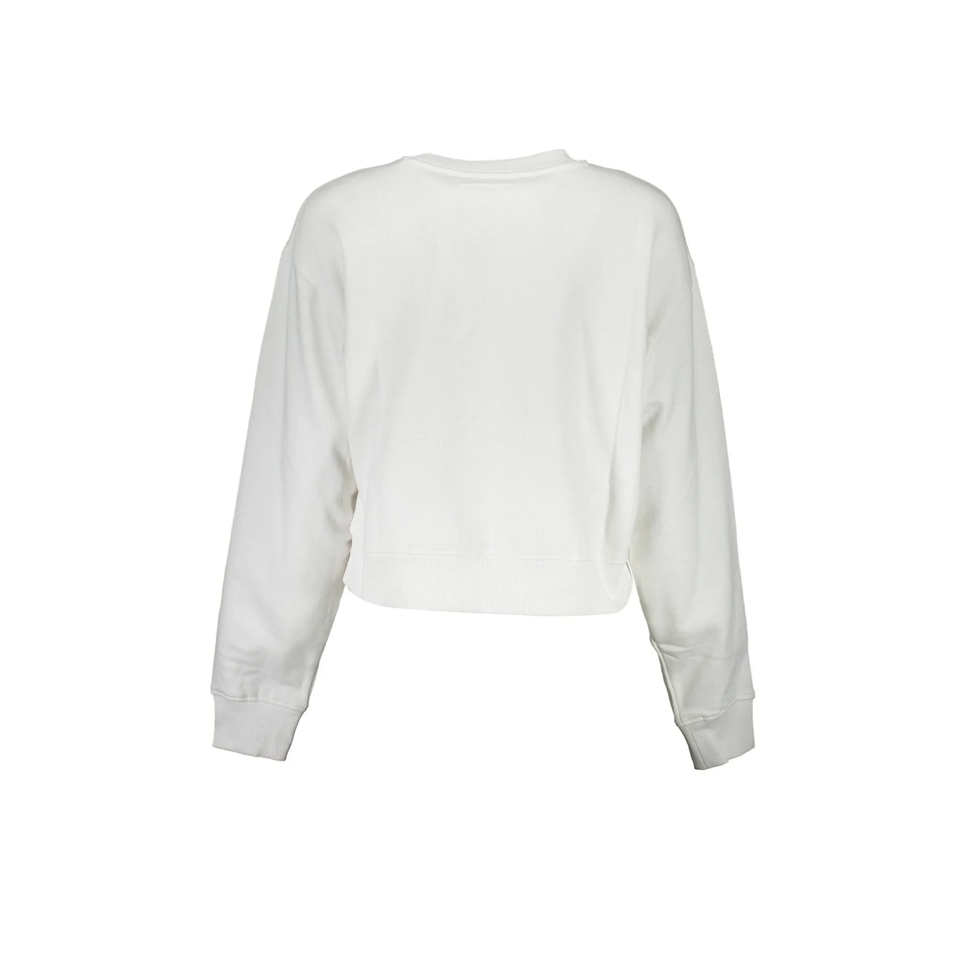 Guess Jeans Felpa Maniche Lunghe Donna Bianca Stampa Logo Felpe bianco - vista 2