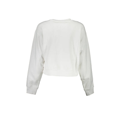 Guess Jeans Felpa Maniche Lunghe Donna Bianca Stampa Logo Felpe bianco - vista 2