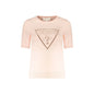 Guess Jeans Maglia Donna Rosa Strass Logo Maglie - foto prodotto