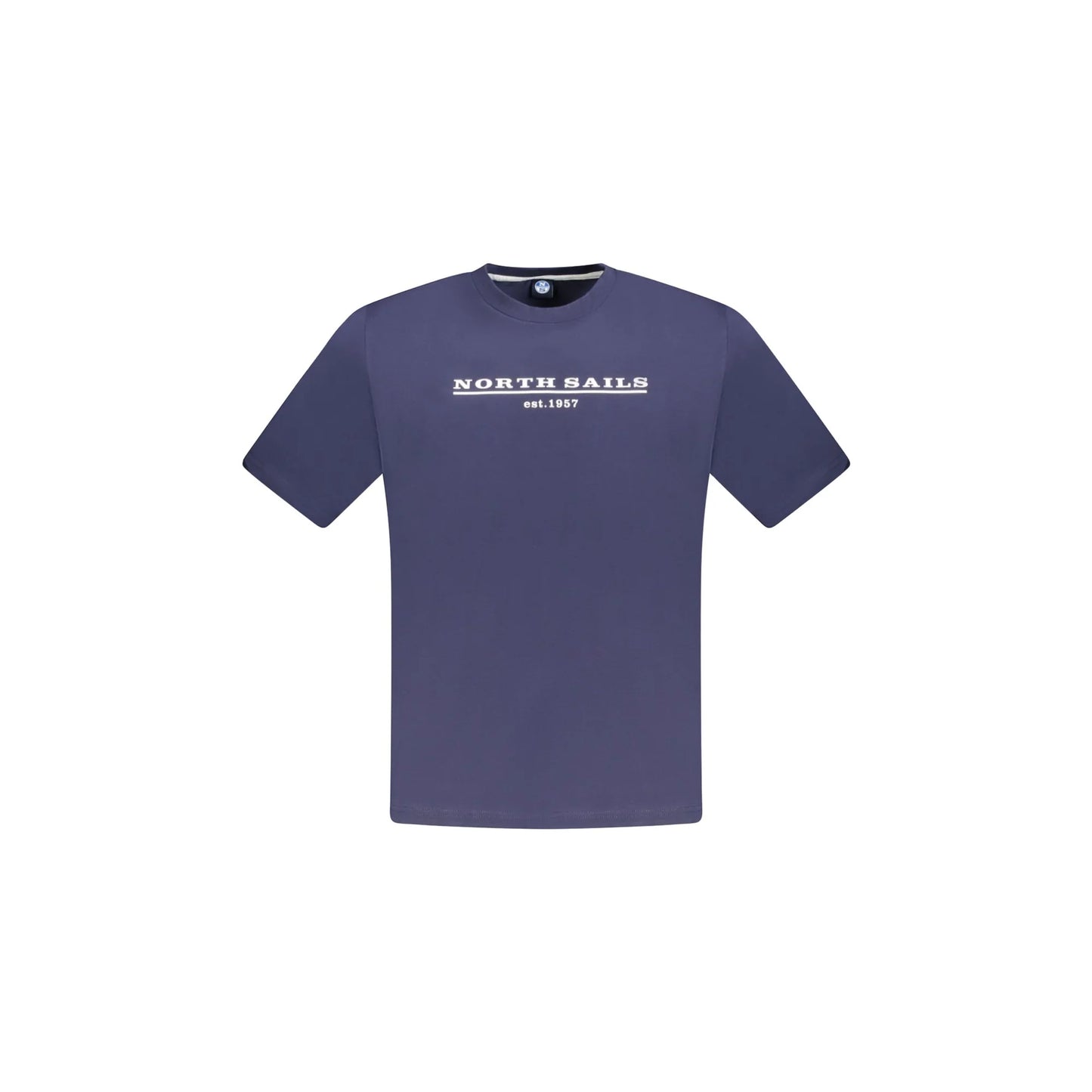 North Sails T-Shirt Uomo Blu Girocollo Cotone Stampa Logo - foto prodotto