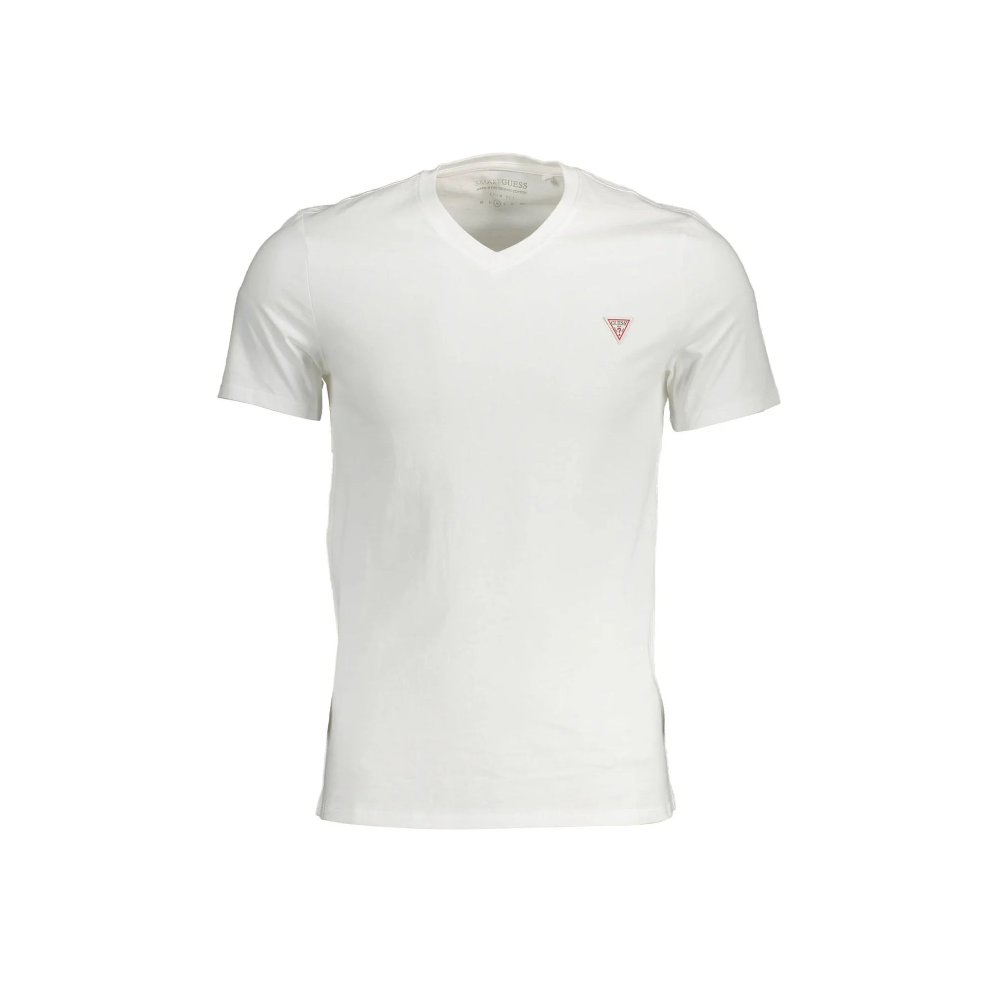 Guess Jeans T-Shirt Maniche Corte Uomo Bianca Logo Bianco - foto prodotto