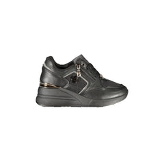 LAURA BIAGIOTTI Sneakers Donna Nere con Lacci e Zip Laterale