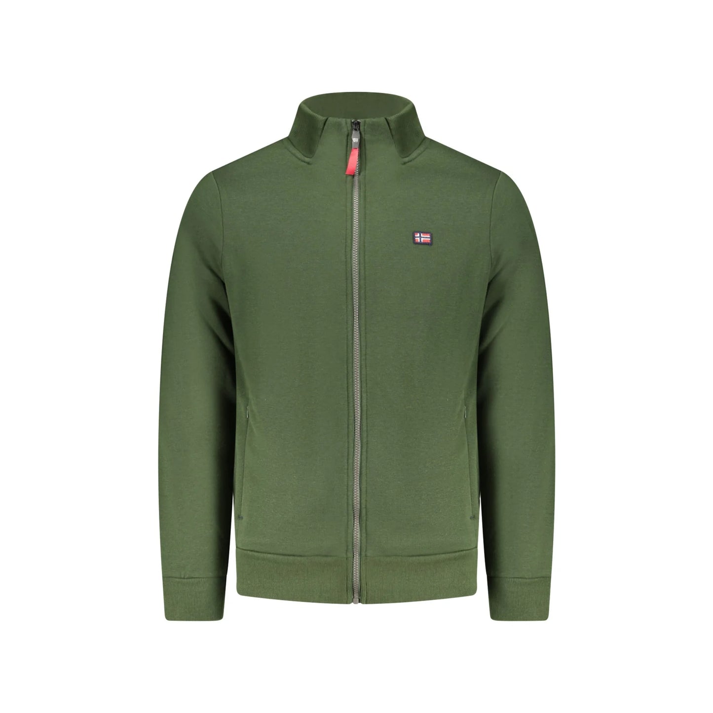 Norway 1963 Felpa Uomo Verde con Zip Felpata Applicazione Logo Felpe - foto prodotto