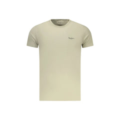 Pepe vaqueros Camiseta de Manga Corta Hombre Verde Estampado Logo
