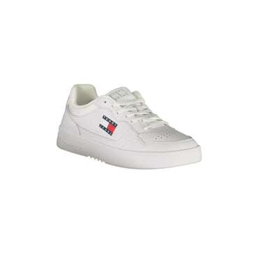 TOMMY HILFIGER Scarpe Sneakers Uomo Bianche con Plantare Removibile e Logo bianco - vista 2