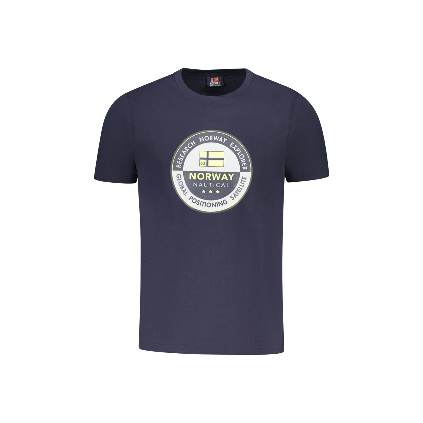 Norway 1963 T-Shirt Uomo Blu Girocollo Cotone Stampa Logo - foto prodotto
