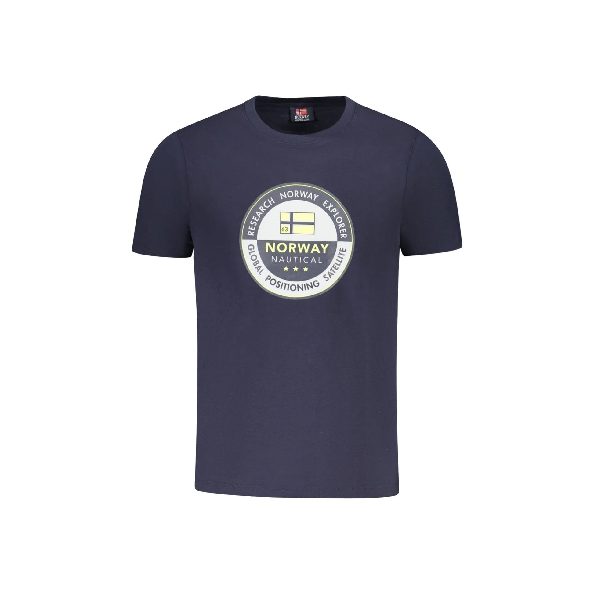 Norway 1963 T-Shirt Uomo Blu Girocollo Cotone Stampa Logo - foto prodotto