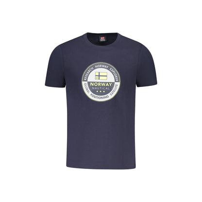 Norway 1963 T-Shirt Uomo Blu Girocollo Cotone Stampa Logo - foto prodotto