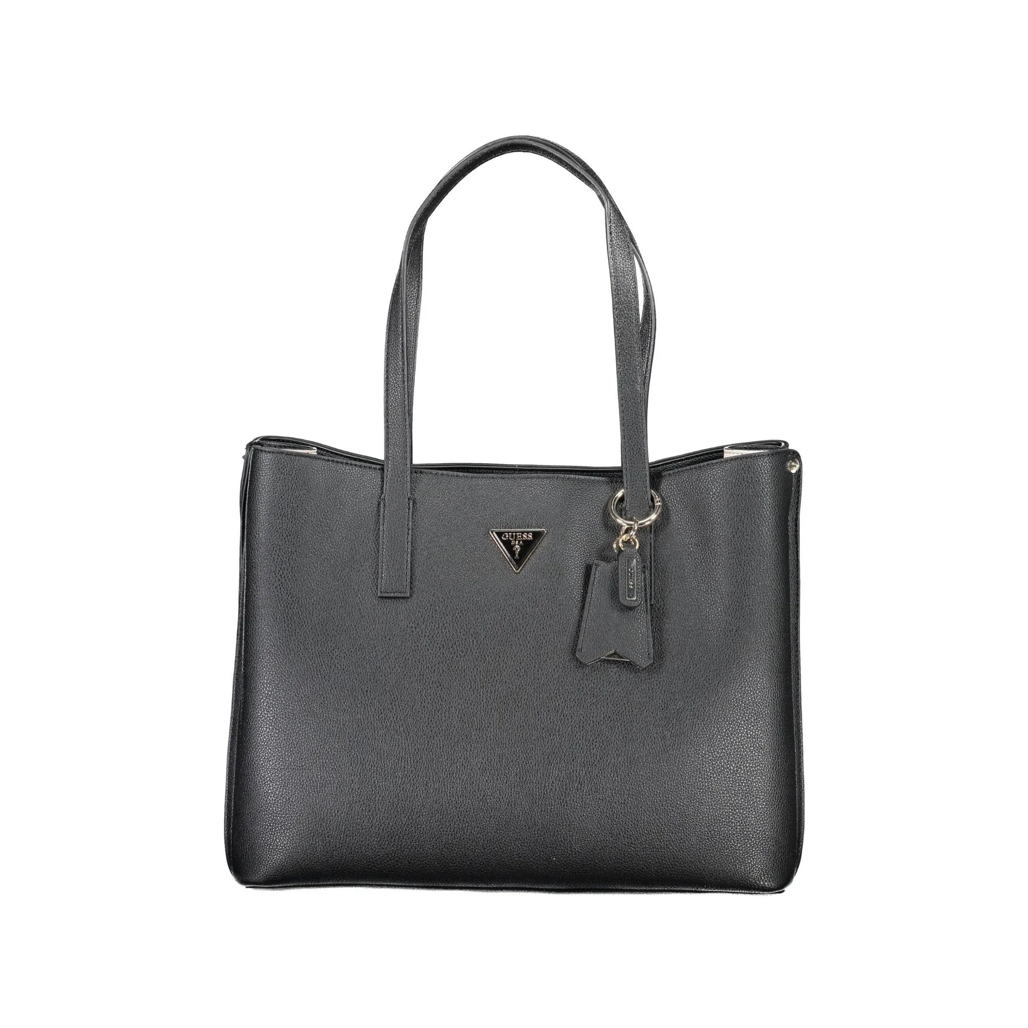 GUESS JEANS Borsa Donna Nera Meridian a Spalla con Tasche Esterne e Zip Borse Nero - foto prodotto