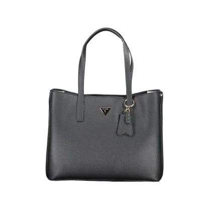 GUESS JEANS Borsa Donna Nera Meridian a Spalla con Tasche Esterne e Zip Borse Nero - foto prodotto