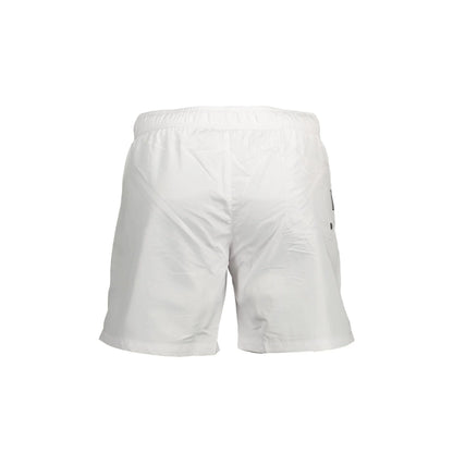 Karl Lagerfeld Beachwear Costume da Mare Uomo Bianco con Logo - vista 2