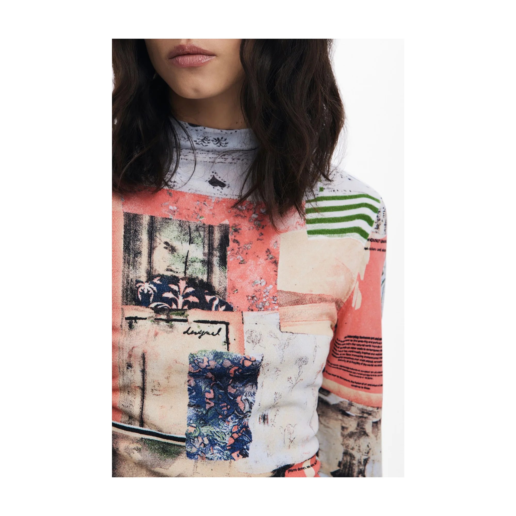 DESIGUAL MAGLIA DONNA ROSA