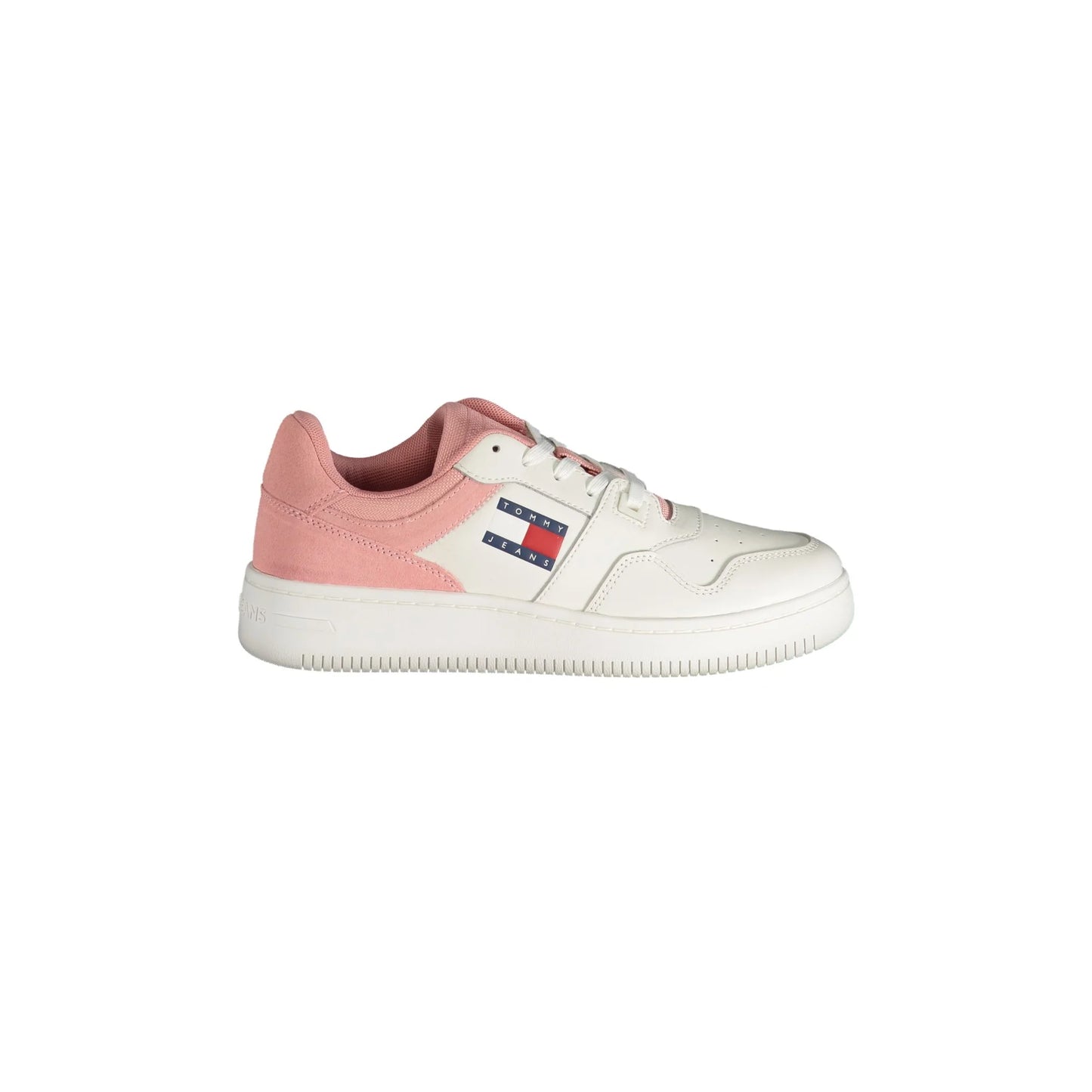 TOMMY HILFIGER Scarpe Sneakers Donna Rosa con Dettagli a Contrasto e Logo - foto prodotto