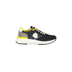 BLAUER Baskets Homme Bleu avec Détails Jaunes et Lacets