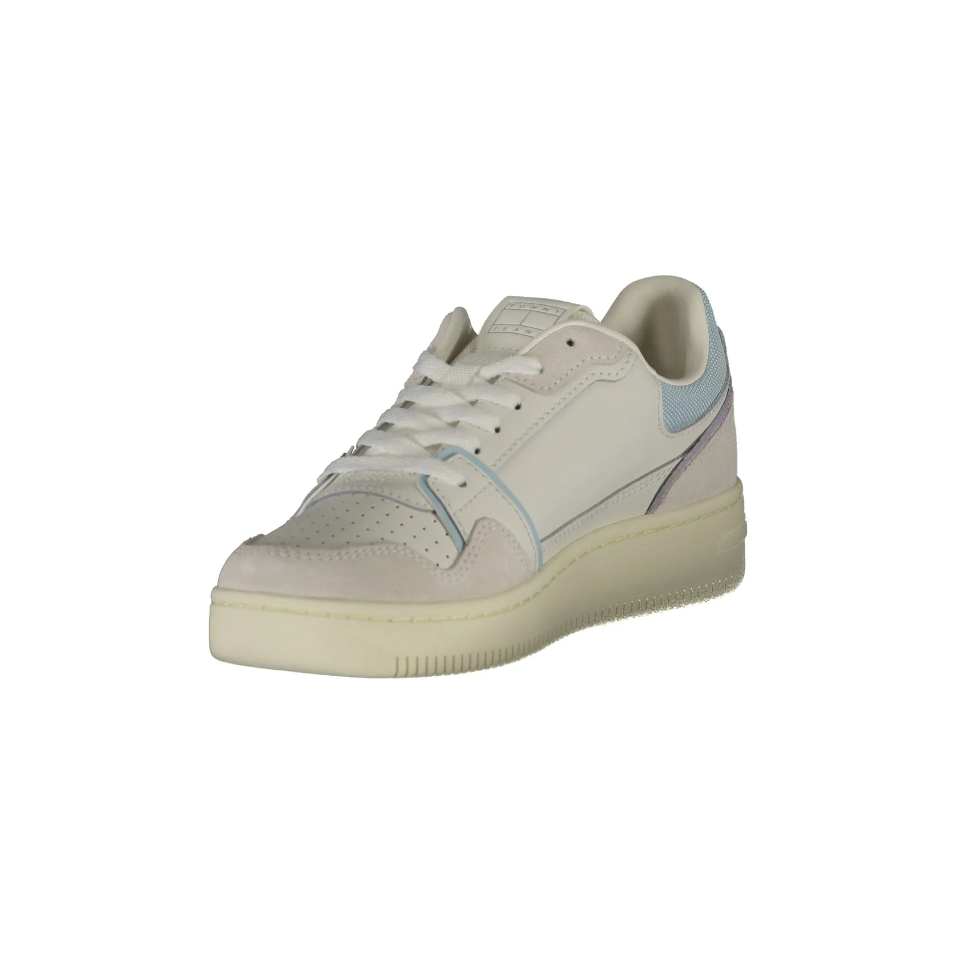 TOMMY HILFIGER Sneakers Donna Bianche con Lacci e Dettagli Azzurri bianco - vista 3