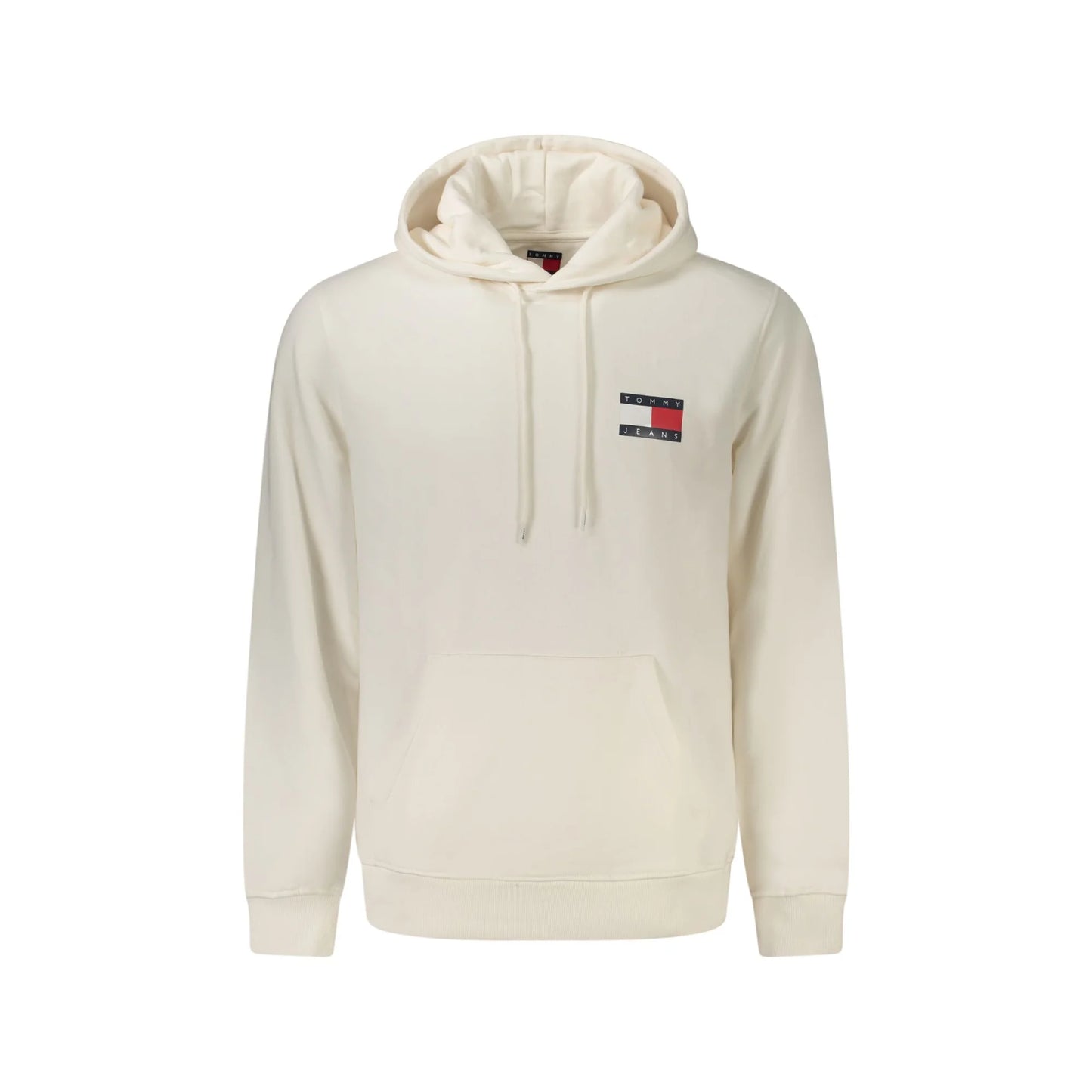 Tommy Hilfiger Felpa Uomo Bianca Cappuccio Felpata Tascone Logo Felpe Bianco - foto prodotto