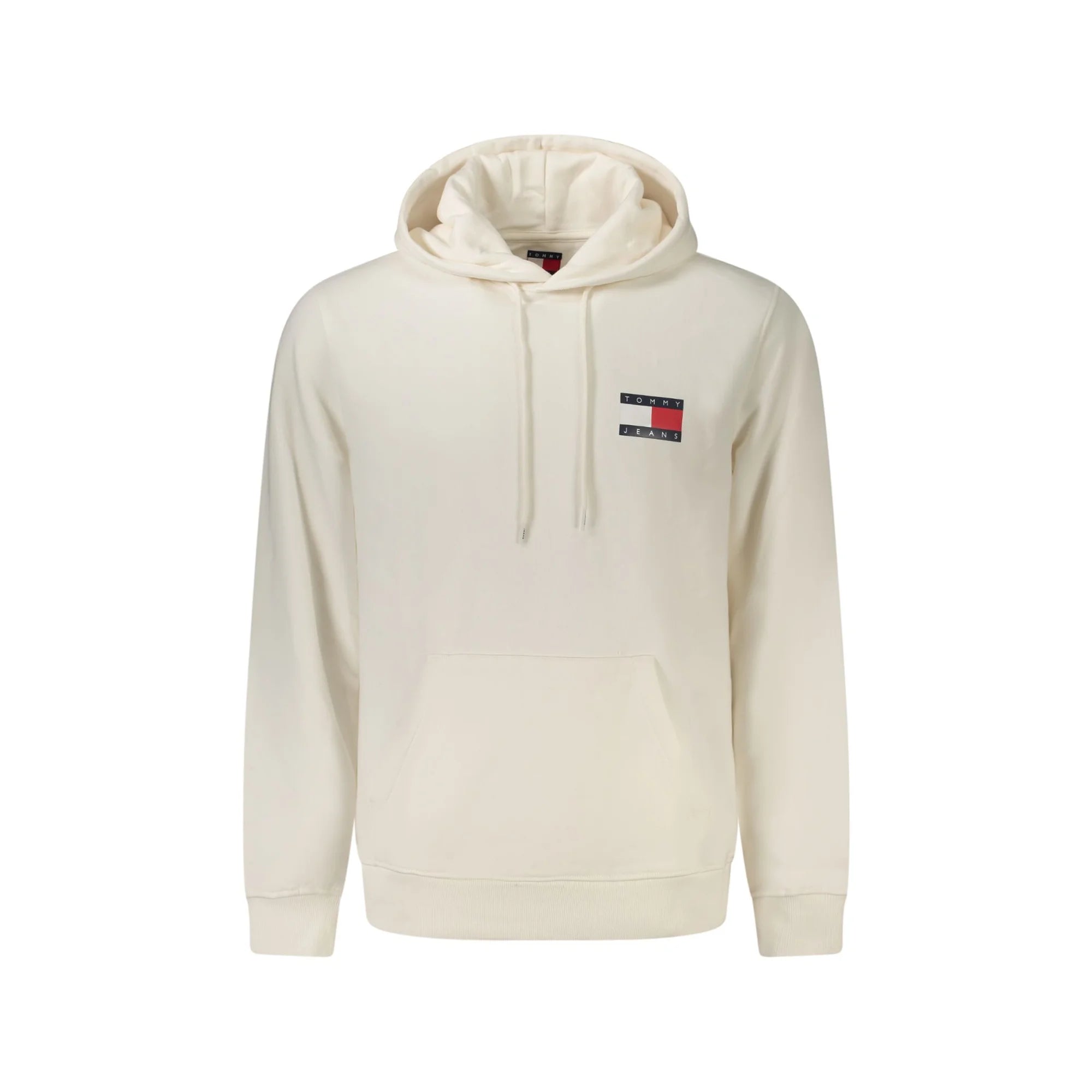 Tommy Hilfiger Felpa Uomo Bianca Cappuccio Felpata Tascone Logo Felpe Bianco - foto prodotto