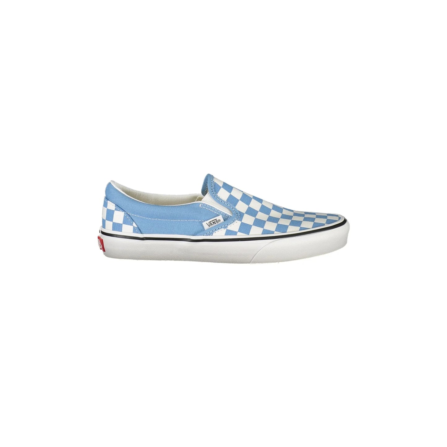 Vans Scarpe Sneakers Donna Azzurre Classic Slip-On con Fantasia a Scacchi Azzurro - foto prodotto