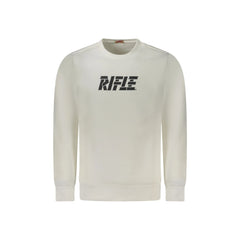 Rifle Felpa Maniche Lunghe Uomo Bianca Stampa Logo