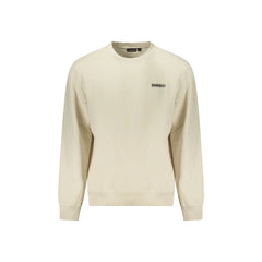 Napapijri Sweat Homme Beige Col Rond Relaxed Fit Logo