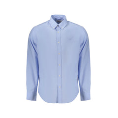 Guess vaqueros Camisa de Manga Larga Hombre Azul Bordado