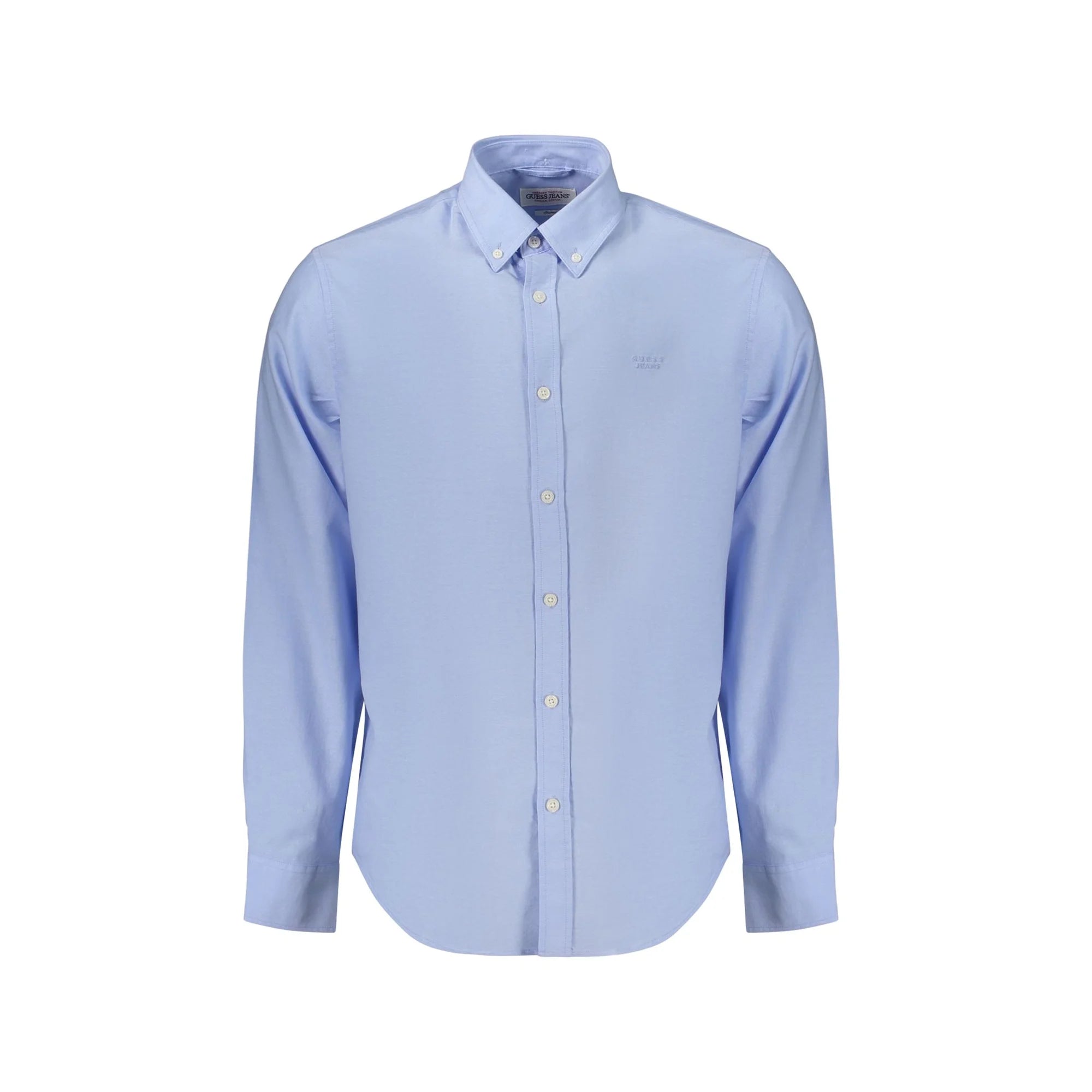 GUESS JEANS CAMICIA MANICHE LUNGHE UOMO AZZURRO