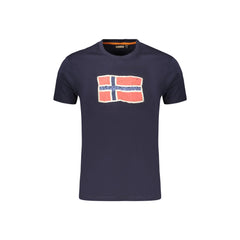 Napapijri T-Shirt Maniche Corte Uomo Blu Stampa Logo