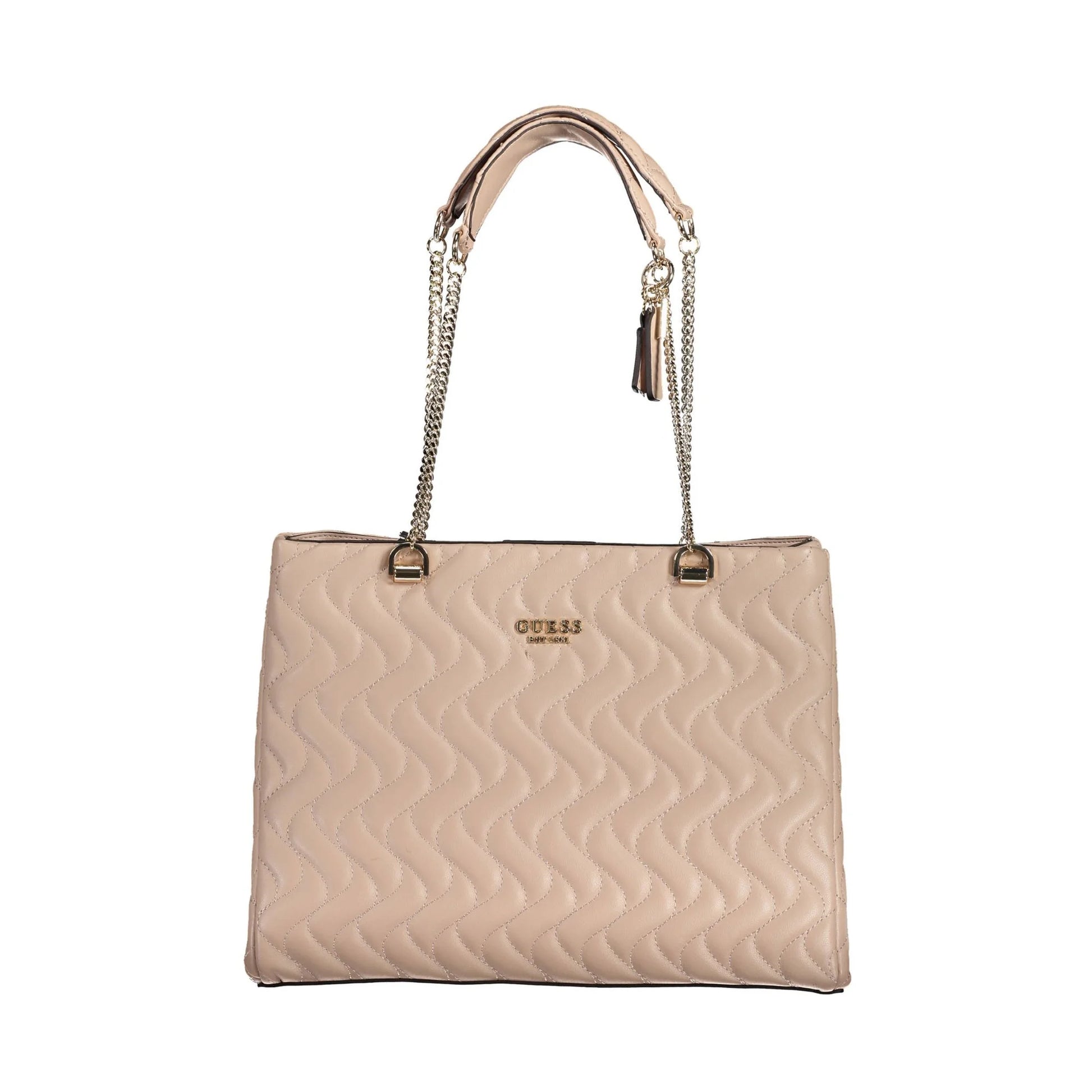 GUESS JEANS Borsa Donna con Catena Rosa a Spalla con Zip e Dettagli a Contrasto Borse - foto prodotto