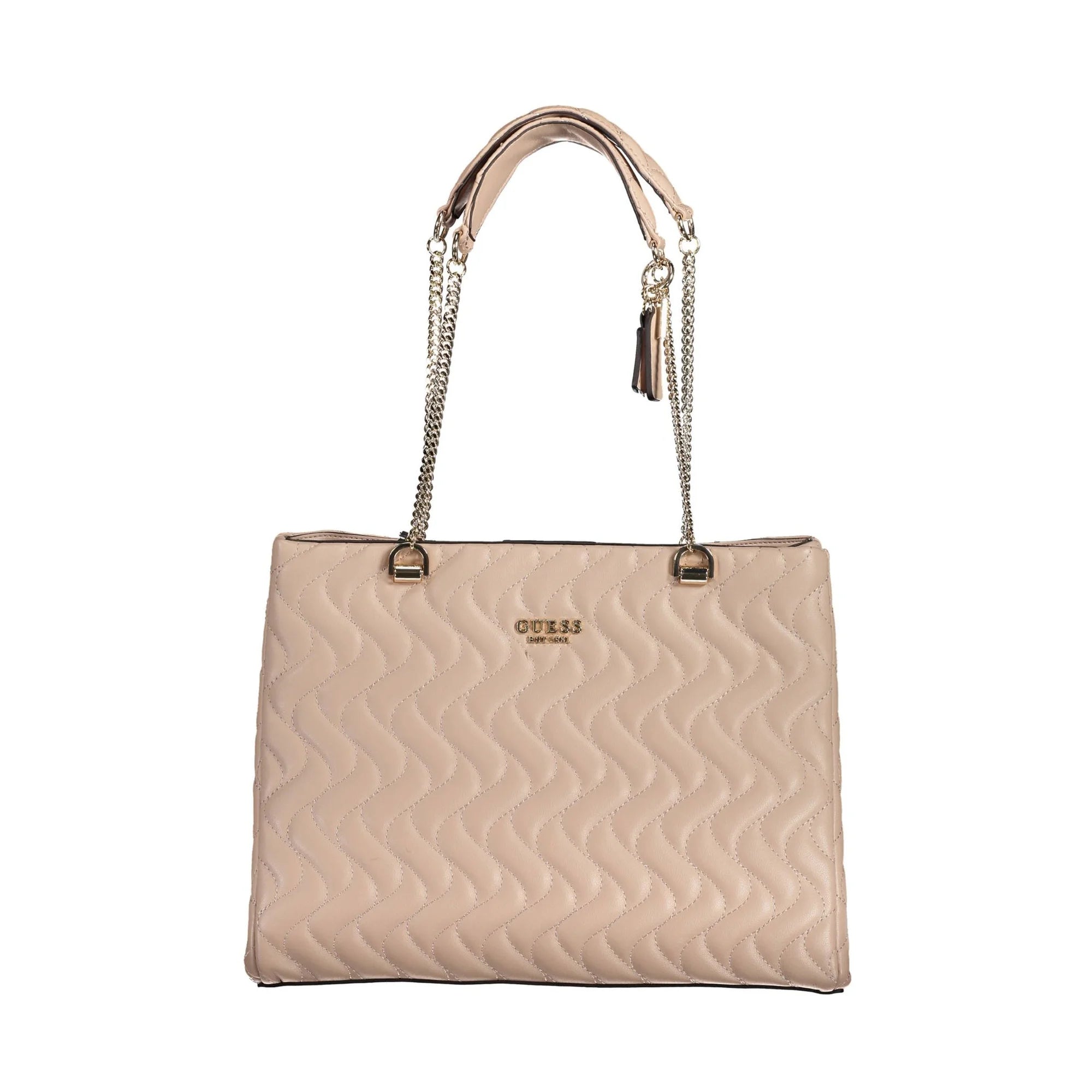 GUESS JEANS Borsa Donna con Catena Rosa a Spalla con Zip e Dettagli a Contrasto Borse - foto prodotto