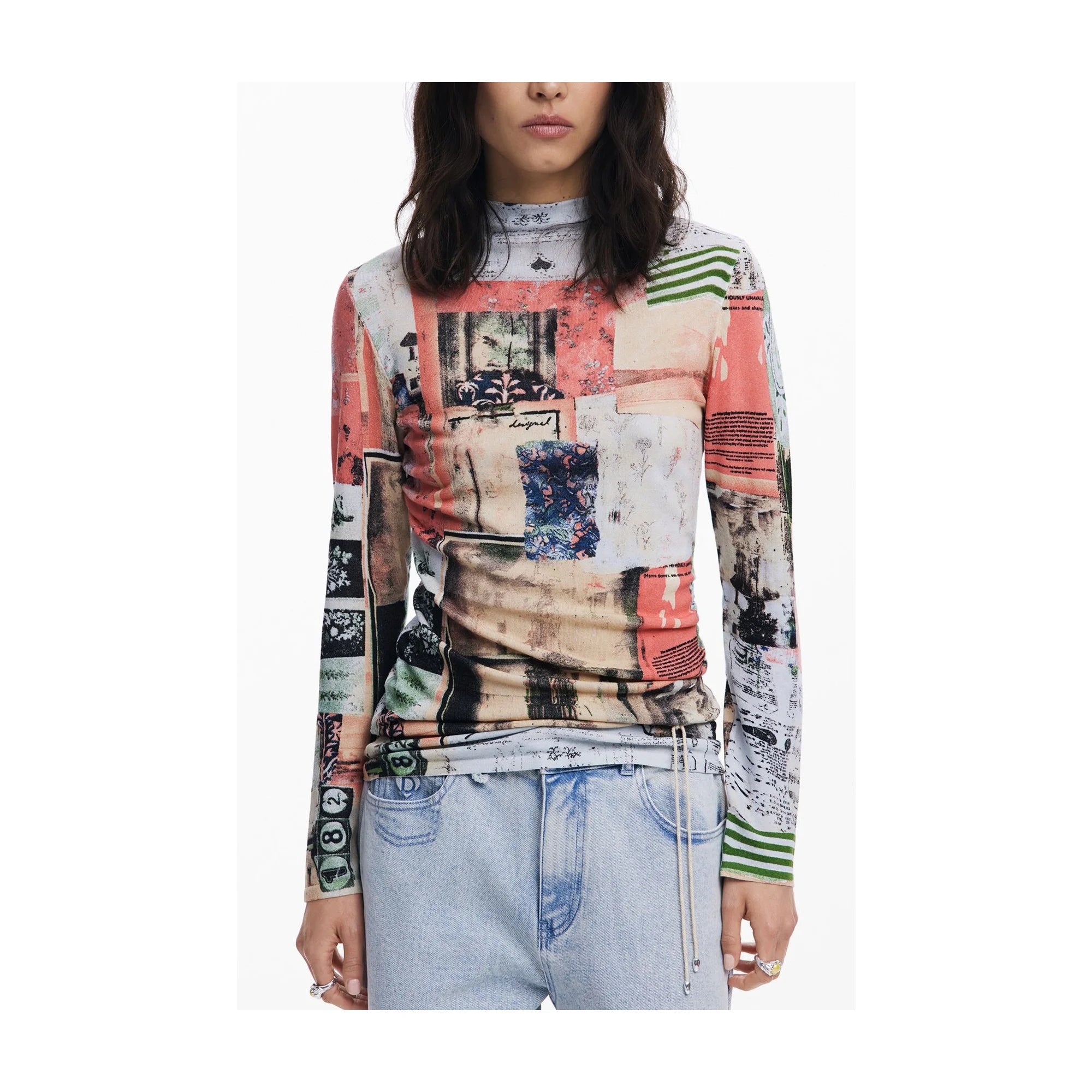 DESIGUAL MAGLIA DONNA ROSA