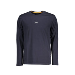 Boss T-Shirt Maniche Lunghe Uomo Blu Logo