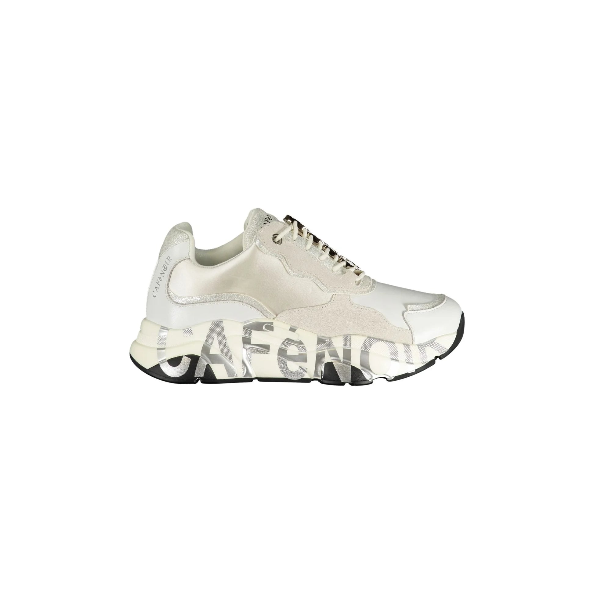 Cafenoir Sneakers Donna Bianche Stampa Logo Bianco - foto prodotto